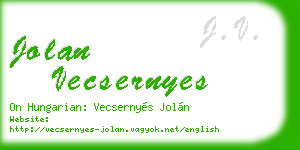 jolan vecsernyes business card