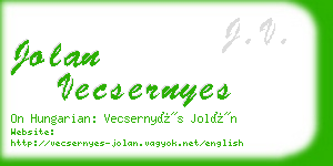 jolan vecsernyes business card